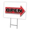 Signmission Giant Right Open Arrow Yard & Stake outdoor plastic coroplast window, C-1216 Giant Right Open Arrow C-1216 Giant Right Open Arrow - alternate 1